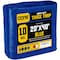 Core Tarps Heavy Duty Tarp, 40 ft L x 0.5 mm H x 20 ft W, 10 Mil, Blue, Polyethylene CT-605-20X40 - alternate 1